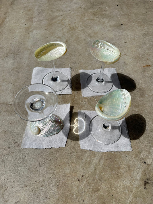 PRE-ORDER Abalone Martini Glass - Set of 4